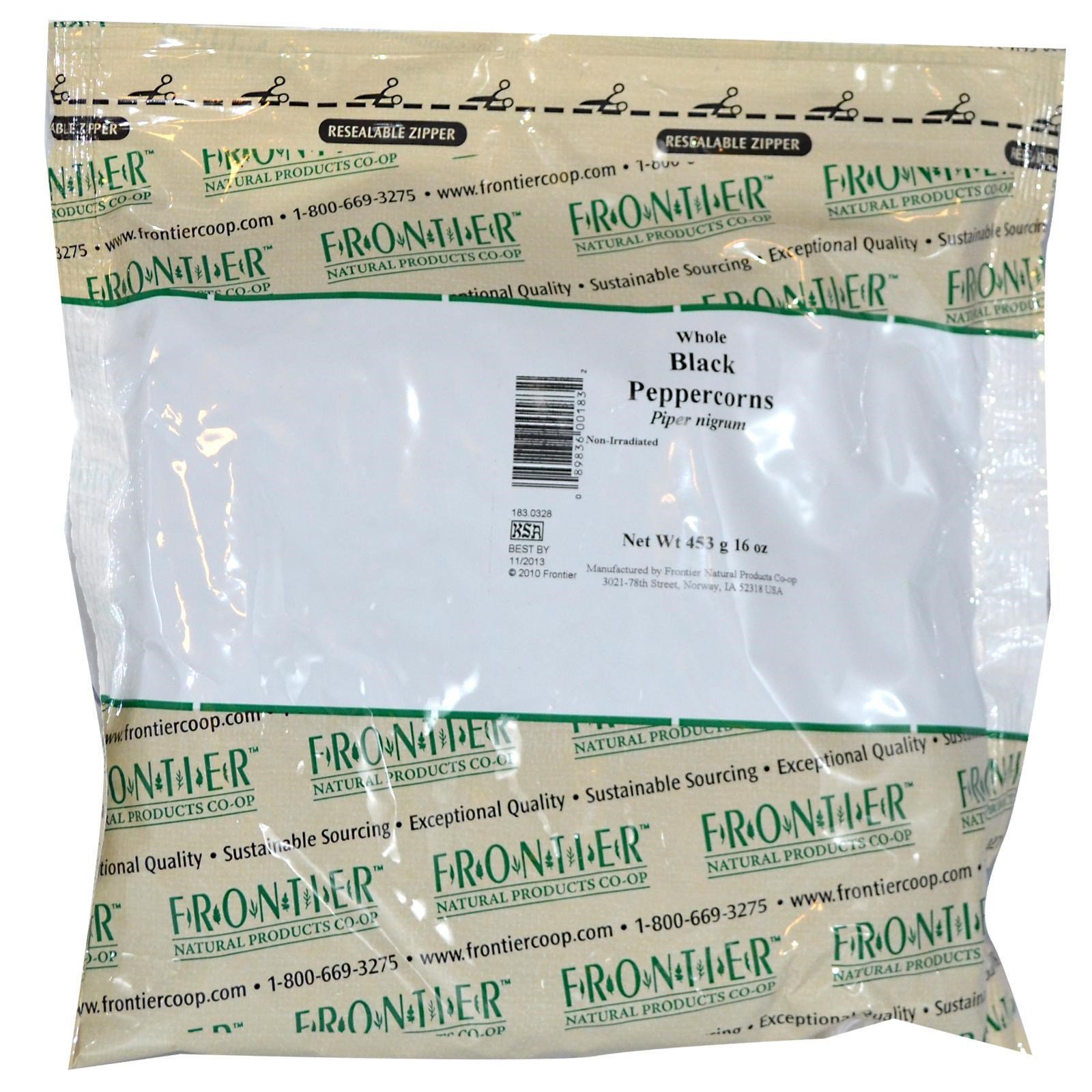 Frontier Natural Products, Pimentas Pretas Inteiras, 16 oz (453 g) - Imagem 2