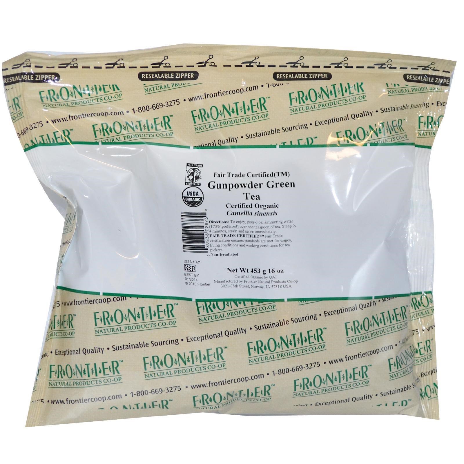Frontier Natural Products, Chá Orgânico de Pólvora Verde Feira Comercial, 16 oz (453 g) - Imagem 2