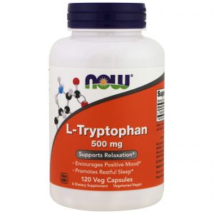 Now Foods, L-Triptofano, 500 mg, 120 Cápsulas Vegetais