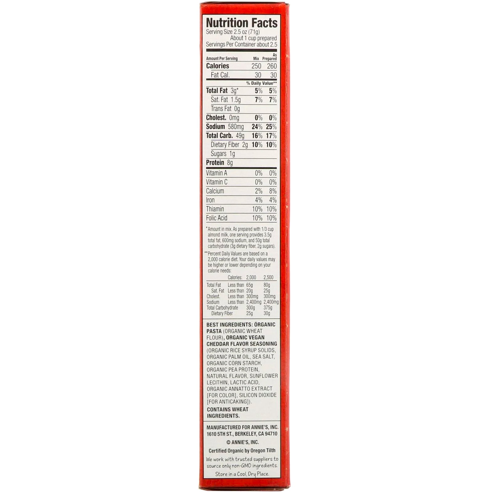 Annie's Homegrown, Macarrão Orgânico Vegano, Sabor de Cheddar, 6 oz (170 g) - Imagem 2