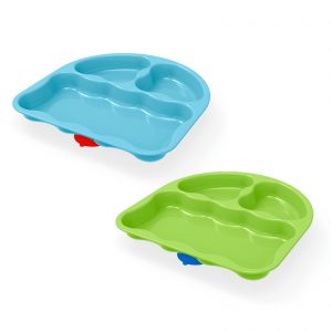 NUK, Gerber Graduates, pratos com base de sucção e divisória tripla, 6 meses ou mais, 2 pratos