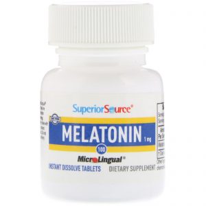 Superior Source, Melatonina, 1 mg, 100 comprimidos MicroLingual instantâneos dissolvível