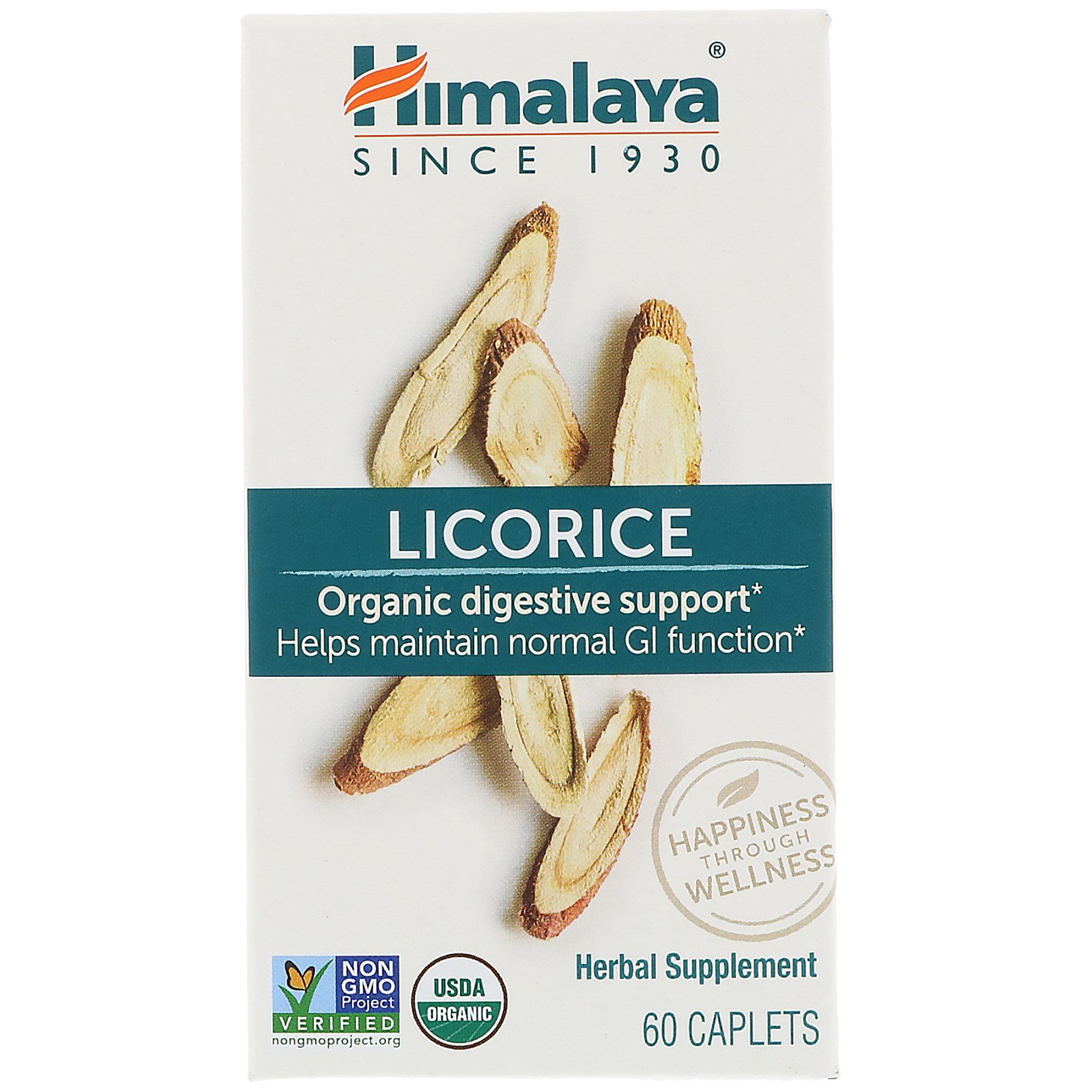 Himalaya, Alcaçuz, Auxílio Intestinal, 60 Cápsulas