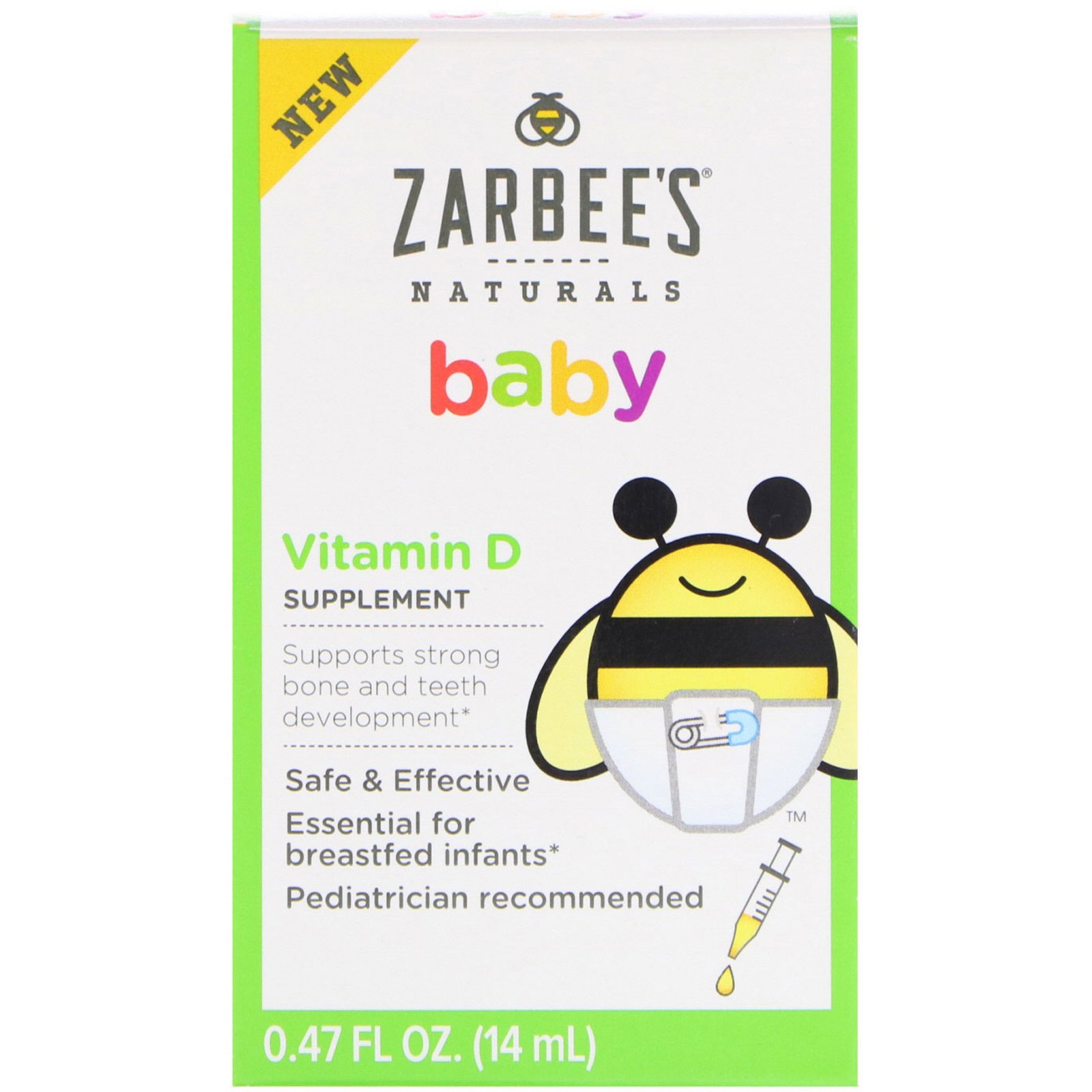 Zarbee's, Naturals, Baby, Vitamina D, 14 ml