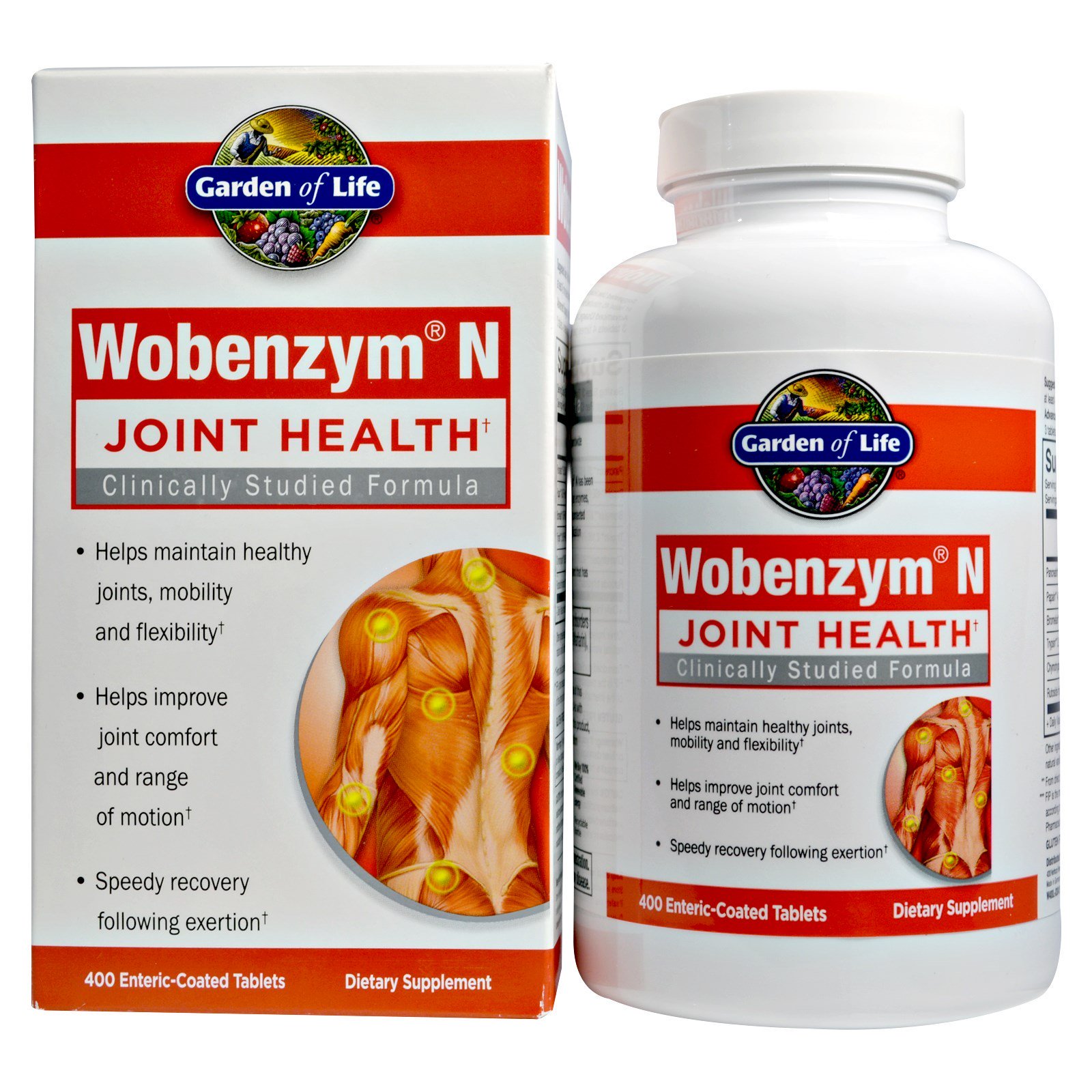 Wobenzym N, Joint Health, 400 Comprimidos com Revestimento Entérico