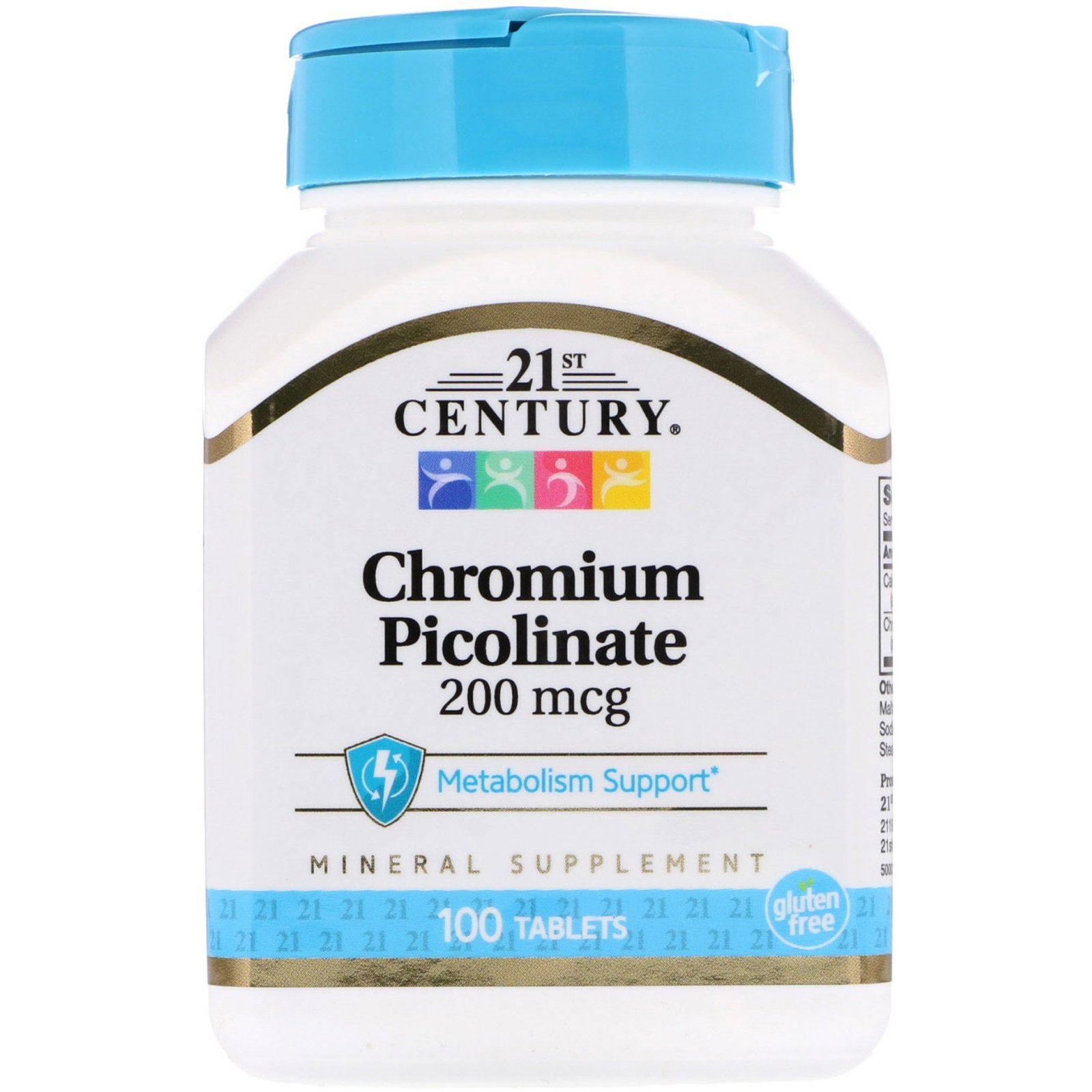 21st Century, Picolinato de Cromo, 200 mcg, 100 Comprimidos