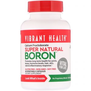 Vibrant Health, Boro Super Natural, 60 Cápsulas Vegetais