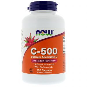 Now Foods, C-500, Cálcio ascorbate-C, 250 cápsulas