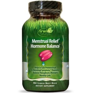Irwin Naturals, Equilíbrio Hormonal Alívio Menstrual, 84 cápsulas gelatinosas líquidas
