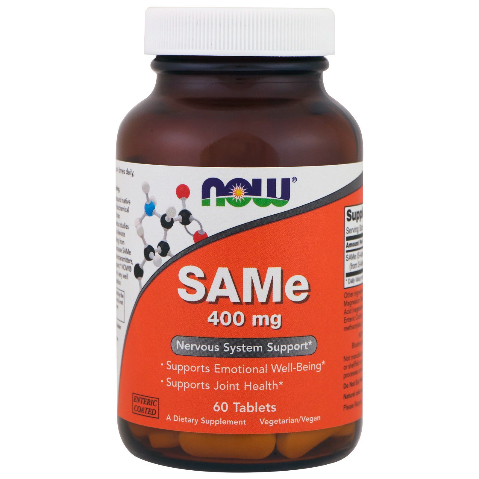 Now Foods, SAMe, 400 mg, 60 Tabletes