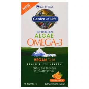 Minami Nutrition, DHA Vegano, Suplemento de Ômega 3 Supercrítico, Sabor Laranja, 60 Cápsulas Gelatinosas