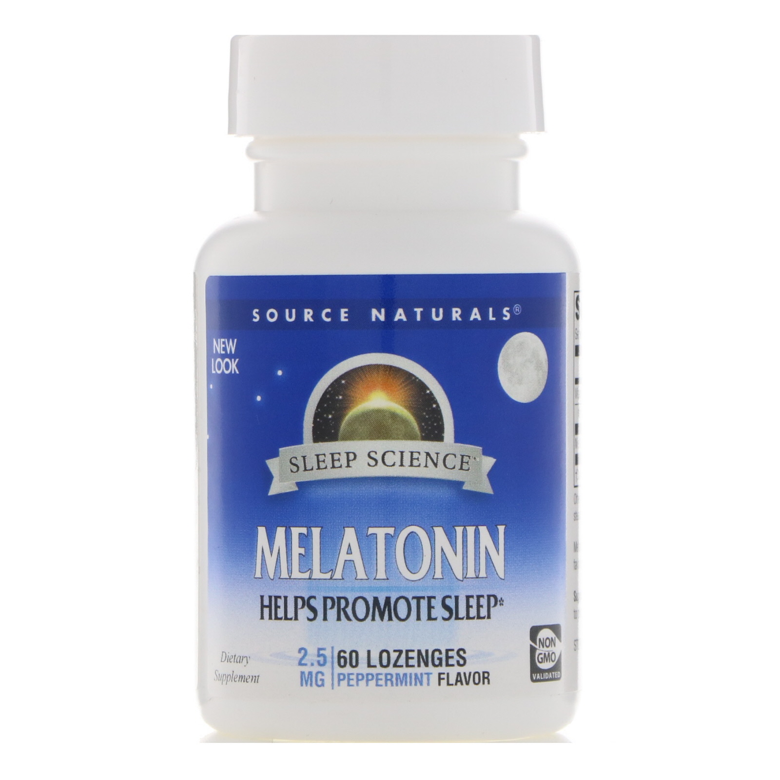 Source Naturals, Melatonin, Peppermint, 2.5 mg, 60 Lozenges