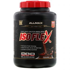 ALLMAX Nutrition, Isoflex, Isolado de Proteína de Soro de Leite Puro (Filtragem de Partículas Carregadas de Íon WPI), Chocolate, 2,27 kg (5 lbs)
