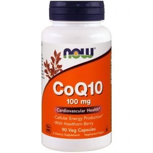 Now Foods, CoQ10 com Baga de Espinheiro Branco, 100 mg, 90 Cápsulas Vegetais