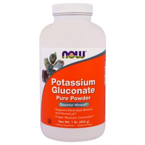 Now Foods, Gluconato puro de potássio em pó, 1 lb (454 g)