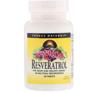 Source Naturals, Resveratrol, 60 tabletes
