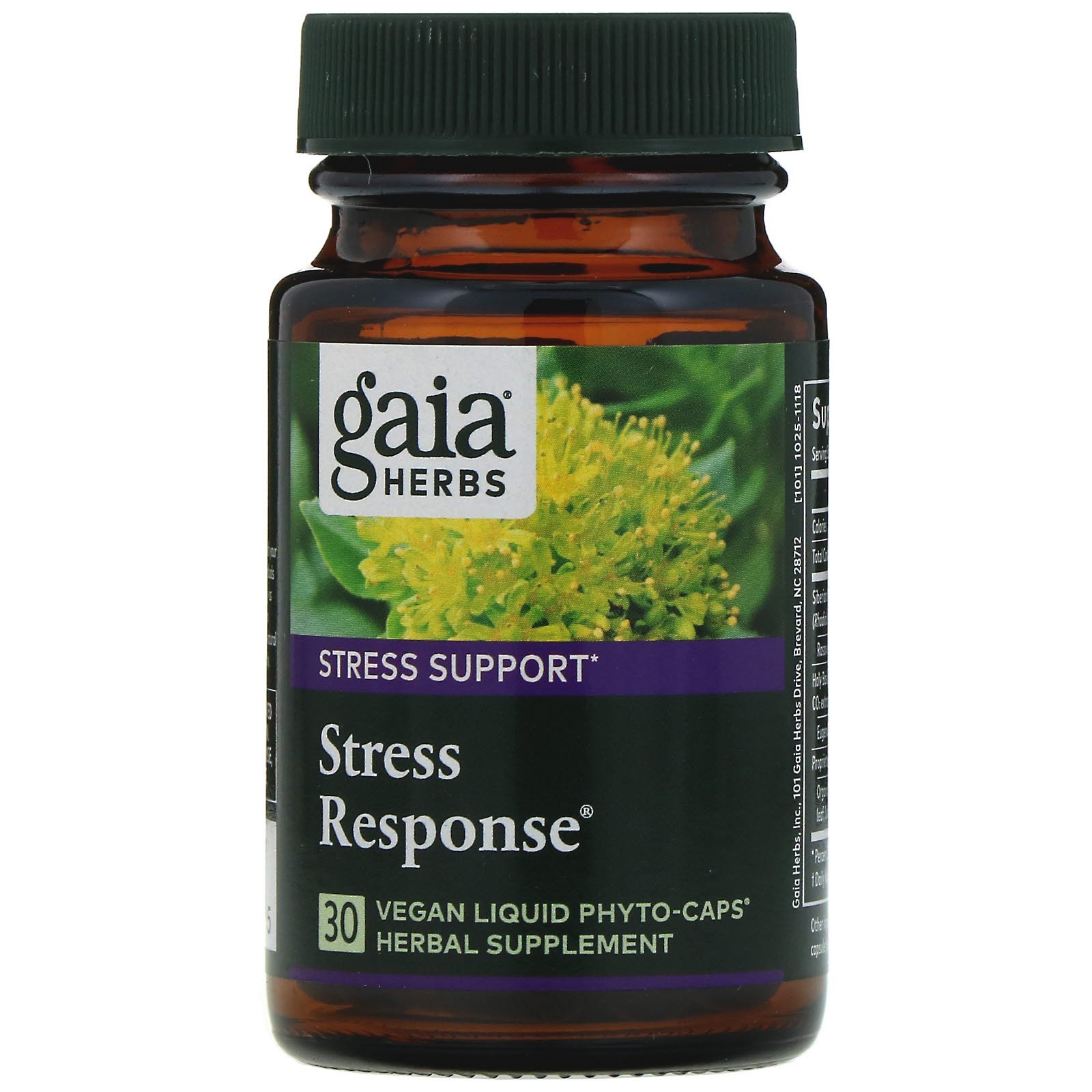 Gaia Herbs, Stress Response, 30 Vegan Liquid Phyto-Caps - Imagem 3