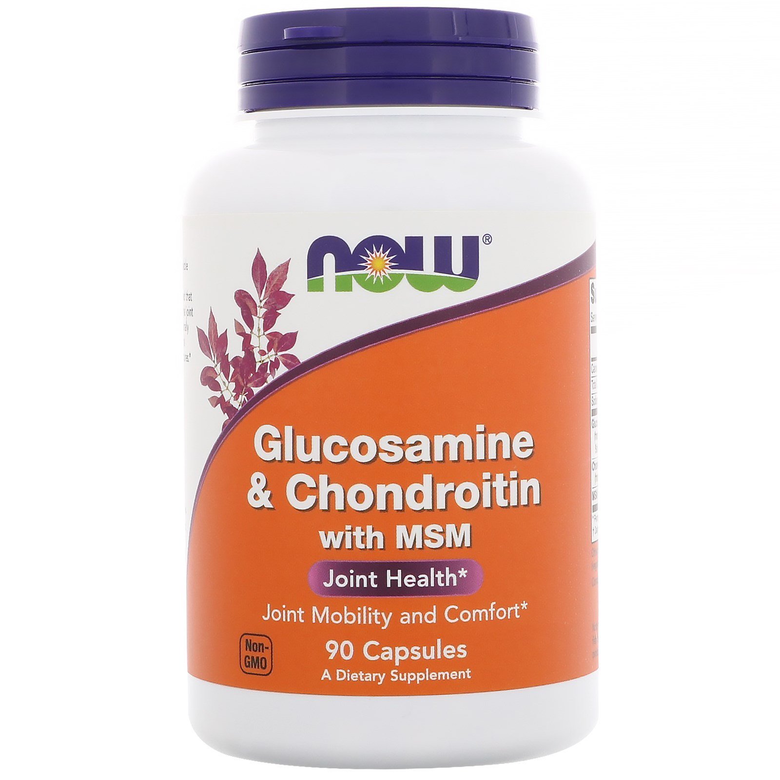 Now Foods, Glucosamina e Condroitin com MSMm, 90 Cápsulas