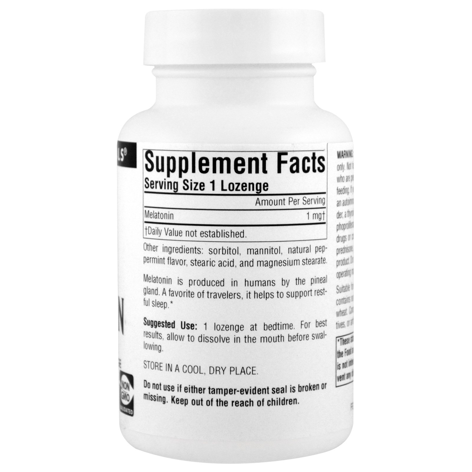 Source Naturals, Melatonina, Pastilhas com Sabor de Hortelã-Pimenta, 1 mg, 300 Pastilhas - Imagem 2