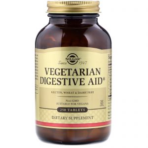 Solgar, Auxílio Digestivo Vegetariano, 250 Comprimidos