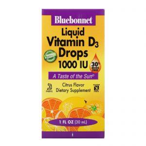 Bluebonnet Nutrition, Gotas de Vitamina D3 Líquida, Sabor Natural de Limão, 1.000 UI, 30 ml (1 fl oz)