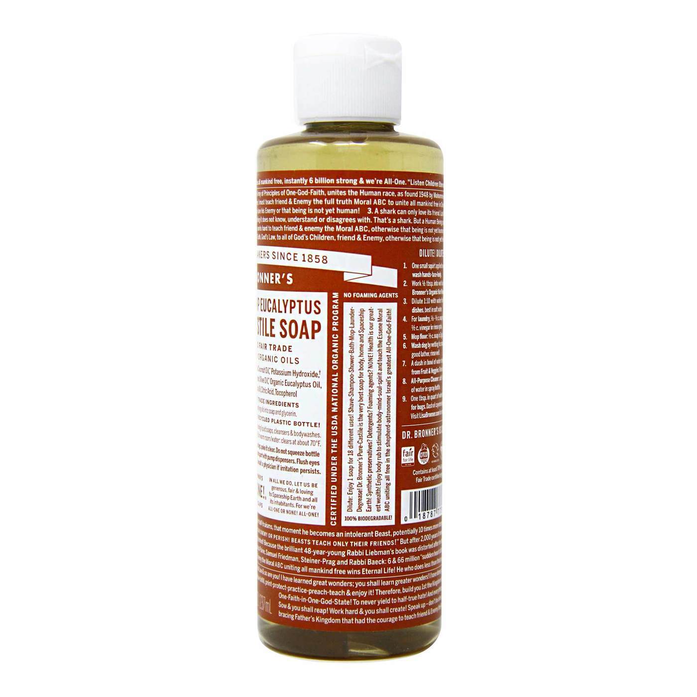 Dr Bronner Eucalyptus Pure Castela sabão Eucalpytus 8 fl oz - Imagem 2