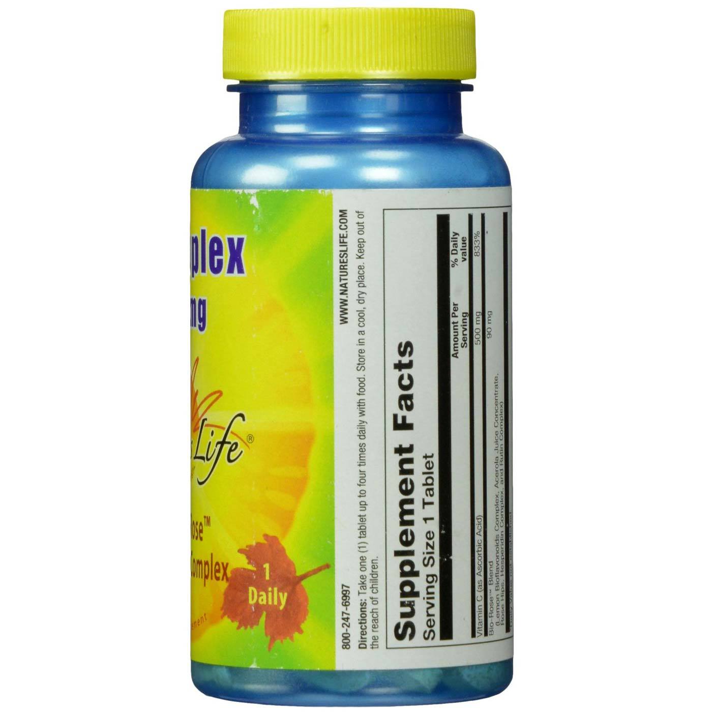 Nature's Life C-Complexo 500 mg 100 Tabletes - Imagem 2