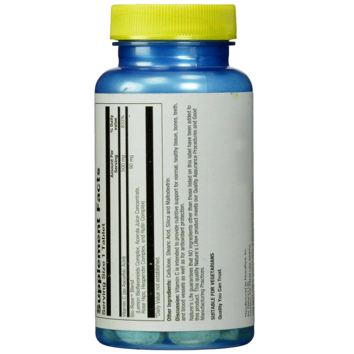 Nature's Life C-Complexo 500 mg 100 Tabletes - Imagem 3