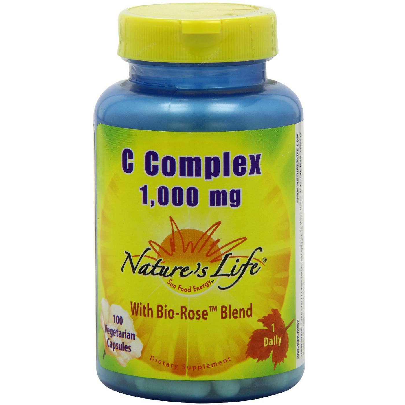 Nature's Life C 1000 mg 100 Cápsulas Vegetarianas