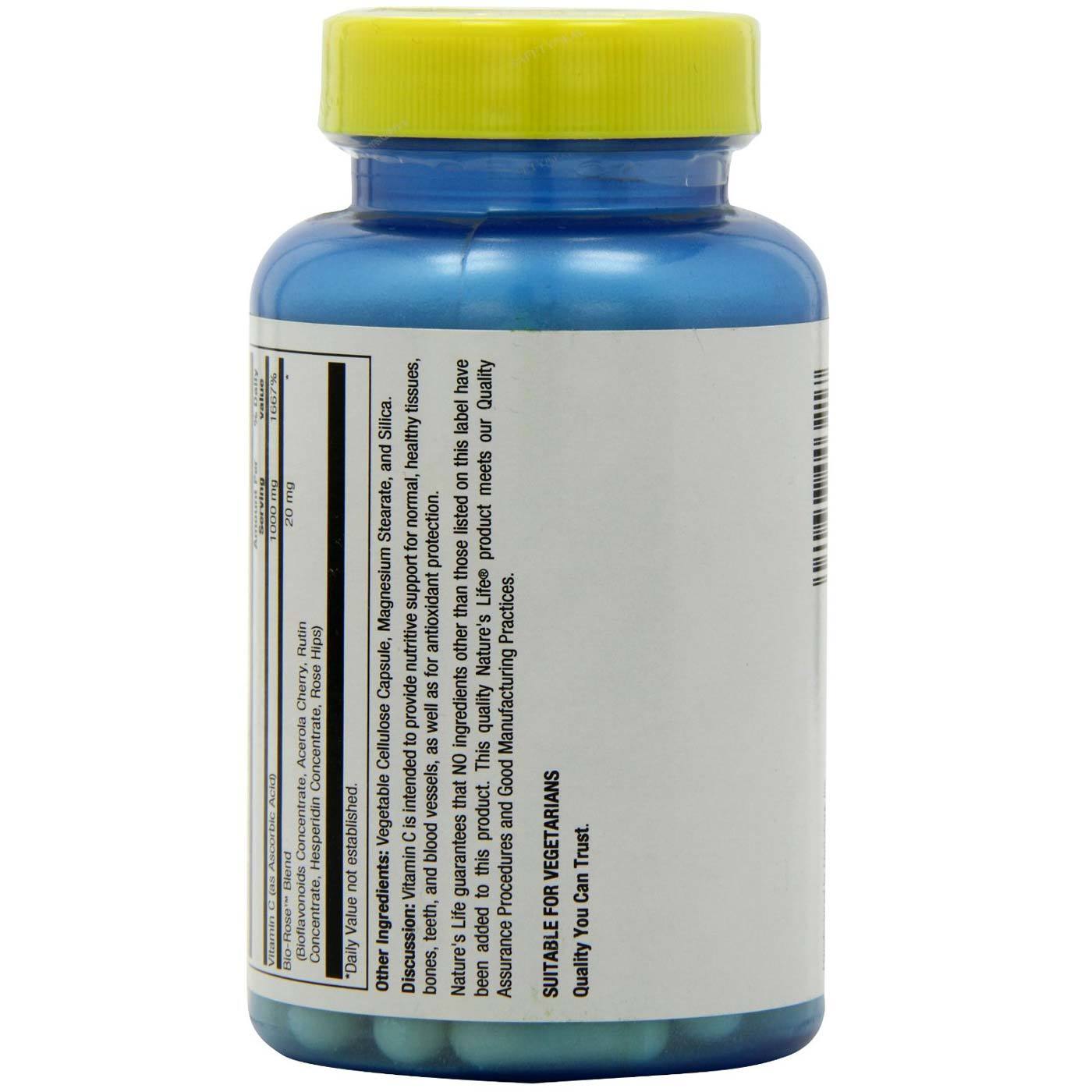Nature's Life C 1000 mg 100 Cápsulas Vegetarianas - Imagem 3