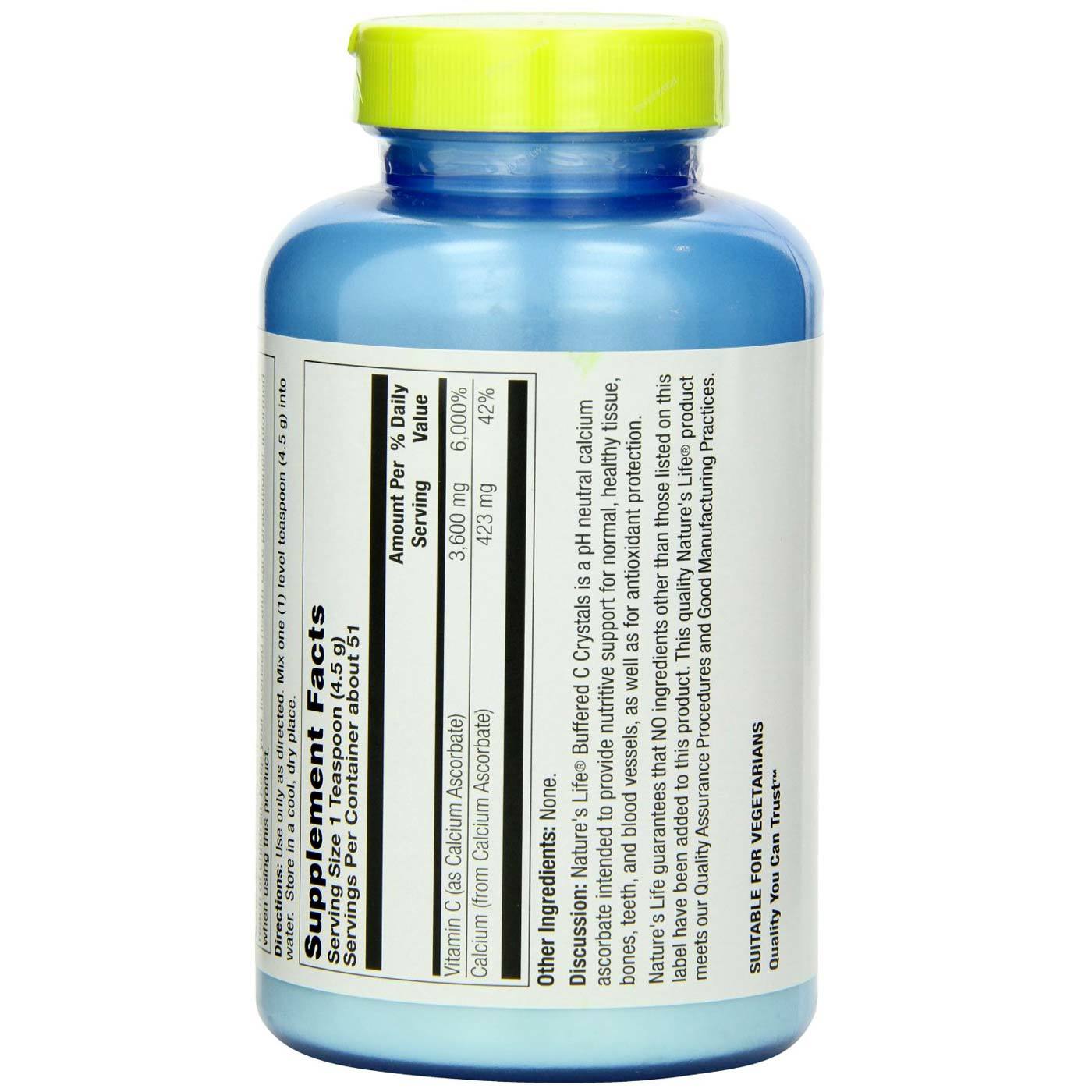 Nature's Life Cristais C Buffered sem sabor 8 oz - Imagem 2