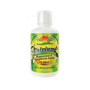 Nature's Life, Cálcio, Magnésio e Fósforo Líquido, Sabor Baunilha - 355 ml
