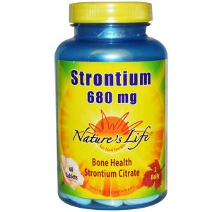 Nature's Life, Estrôncio 680 mg - 60 Tabletes
