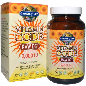 Garden of Life, Vitamin Code® Raw D3™ 2.000 UI - 120 Cápsulas