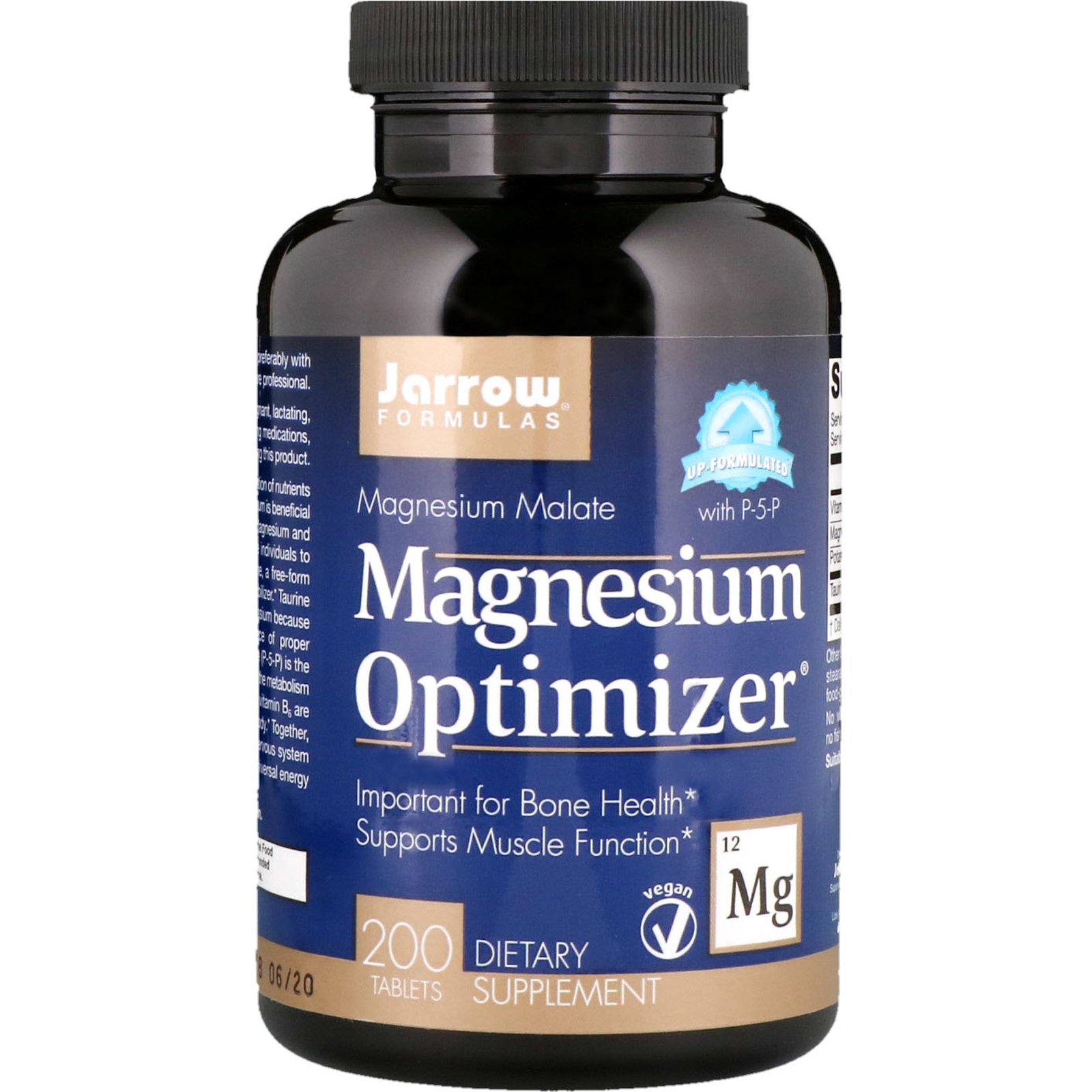 Jarrow Formulas, Otimizador de Magnésio, 200 comprimidos