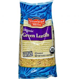 Arrowhead Mills Lentilhas verdes 16 onças