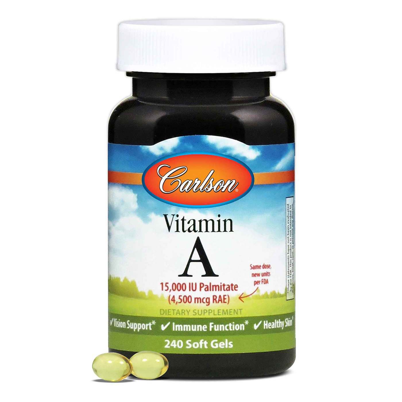 Carlson Labs, Palmitato de Vitamina A 15.000 UI - 240 Cápsulas - Imagem 5