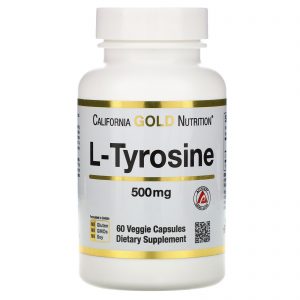 California Gold Nutrition, L-Tirosina, AjiPure, 500 mg, 60 Cápsulas Vegetarianas
