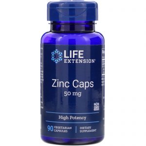 Life Extension, Cápsulas de Zinco, Alta Potência, 50 mg, 90 Cápsulas Vegetais