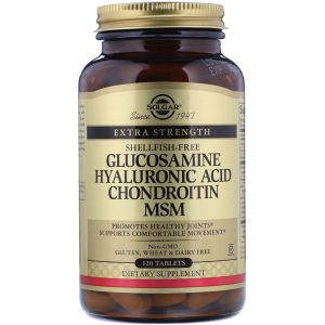 Solgar, Glucosamina Ácido Hialurônico Condroitina MSM, 120 Comprimidos