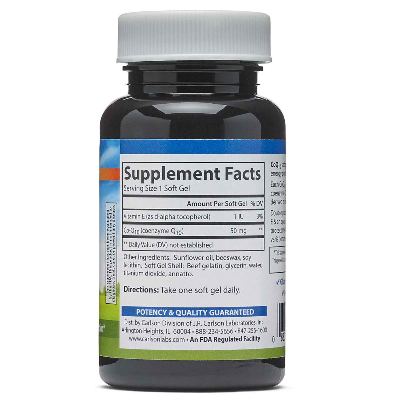 Carlson Labs, CoQ10 50 mg - 60 Cápsulas - Imagem 2