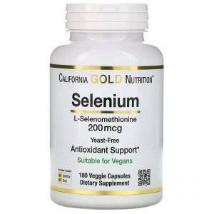 California Gold Nutrition, Selênio, Sem Fermento, 200 mcg, 180 Cápsulas Vegetais
