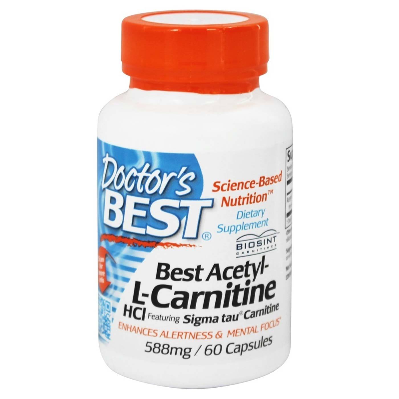 Doctor's Best, Acetil L-Carnitina - 60 Cápsulas