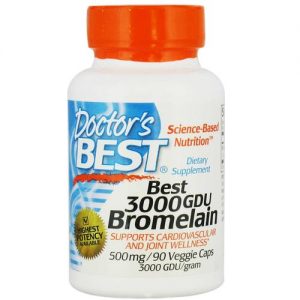 Doctor's Best, Bromelina 3000 GDU - 90 Cápsulas