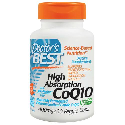 Doctor's Best, Alta absorção CoQ10 - 400mg - 60 Cápsulas