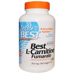 Doctor's Best, Fumarato de L-Carnitina - 180 Cápsulas Vegetarianas
