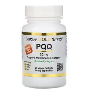 California Gold Nutrition, PQQ, 20 mg, 30 Cápsulas Gelatinosas Vegetais