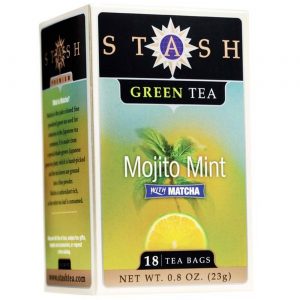 Stash Tea, Chá Verde Mojito e Hortelã com Matcha - 18 Saquinhos de Chá