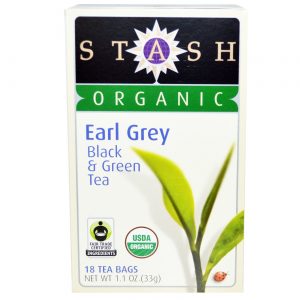 Stash Tea, Earl Grey Chá Preto & Verde - 18 Saquinhos de Chá