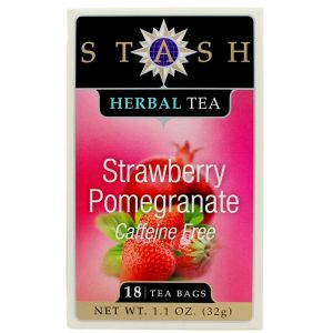 Stash Tea, Chá Vermelho de Romã com Morango - 18 Saquinhos de Chá